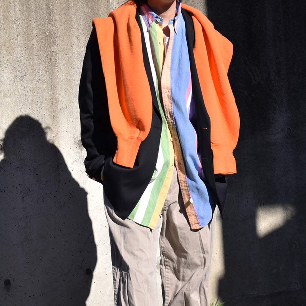 90's Ralph Lauren マルチカラーストライプ ボタンダウンシャツ 240327 S2076