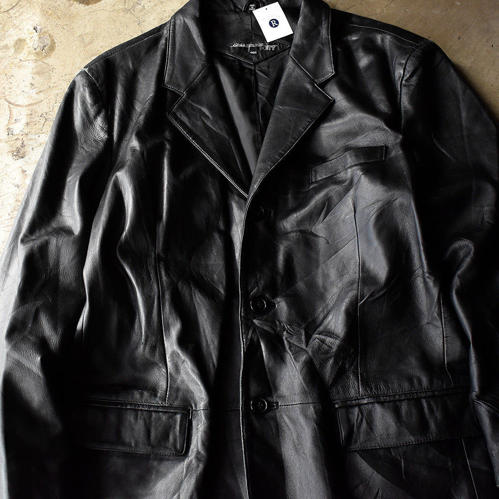 90's JONES NEW YORK CITY テーラードタイプ レザージャケット 240301H