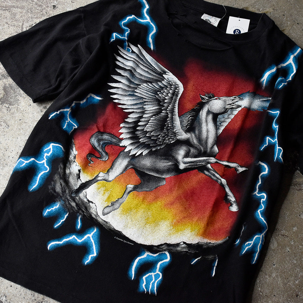 90’s AMERICAN THUNDER "ペガサス" Tシャツ 250527H