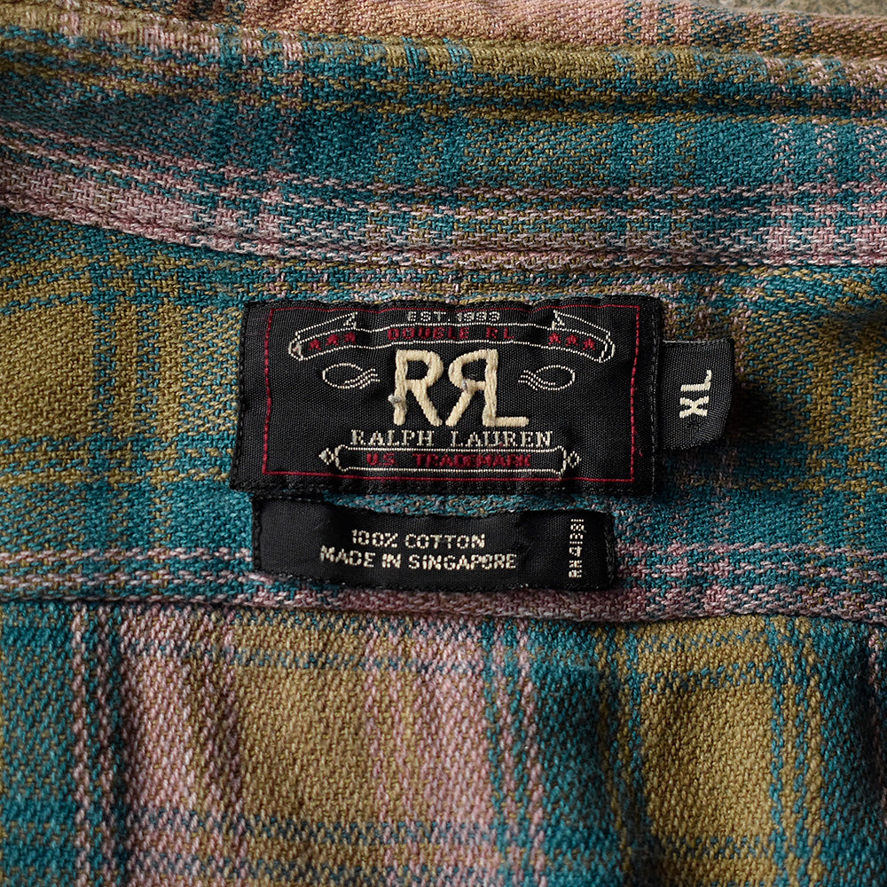 90's Ralph Lauren “RRL“ チェック柄 フランネルシャツ 240915H