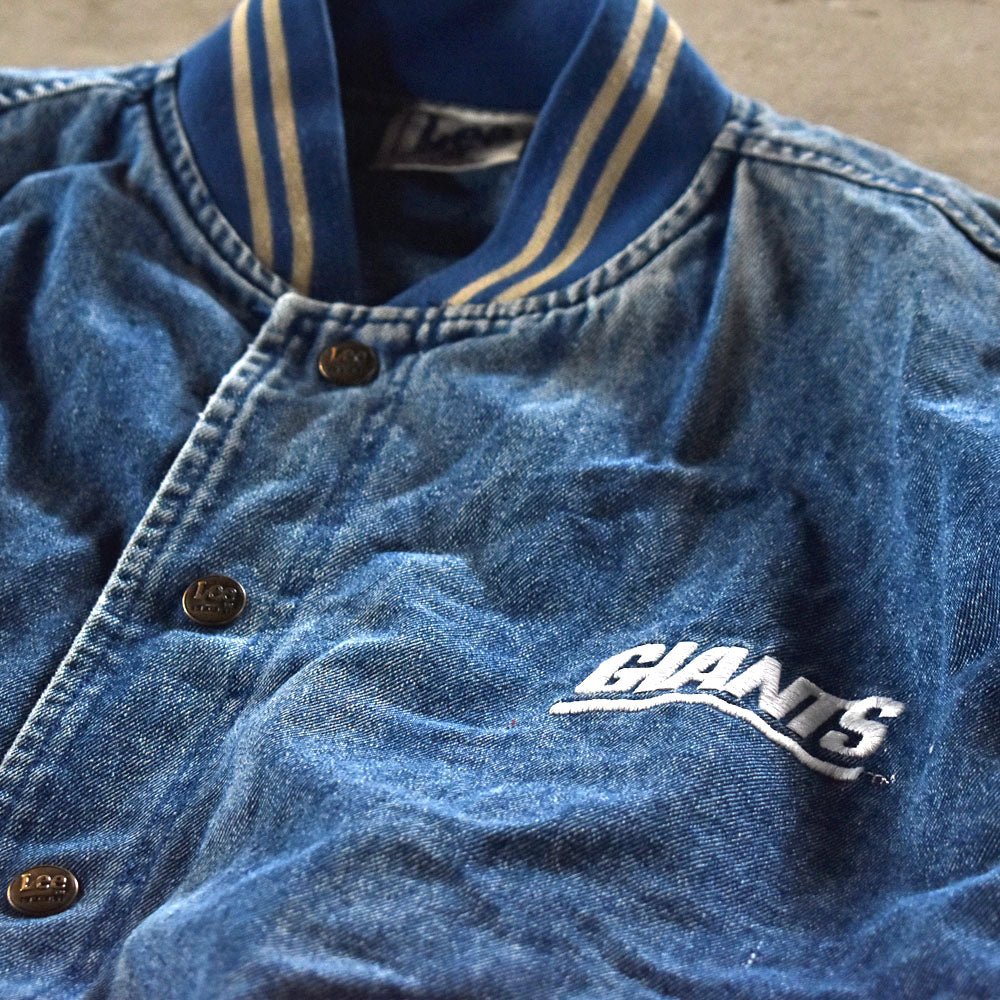 90’s Lee sport “NFL New York Giants ” 中綿入り デニム スタジャン 240309