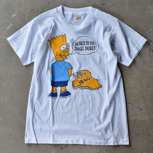 80’s Bart Simpson/バート・シンプソン ”IRAQ” Tシャツ USA製 230822H