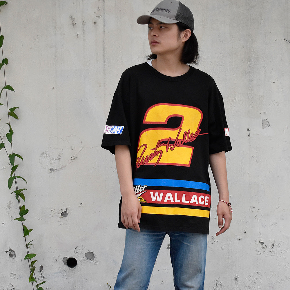 Y2K NUTMEG Racing Tシャツ USA製 240722H