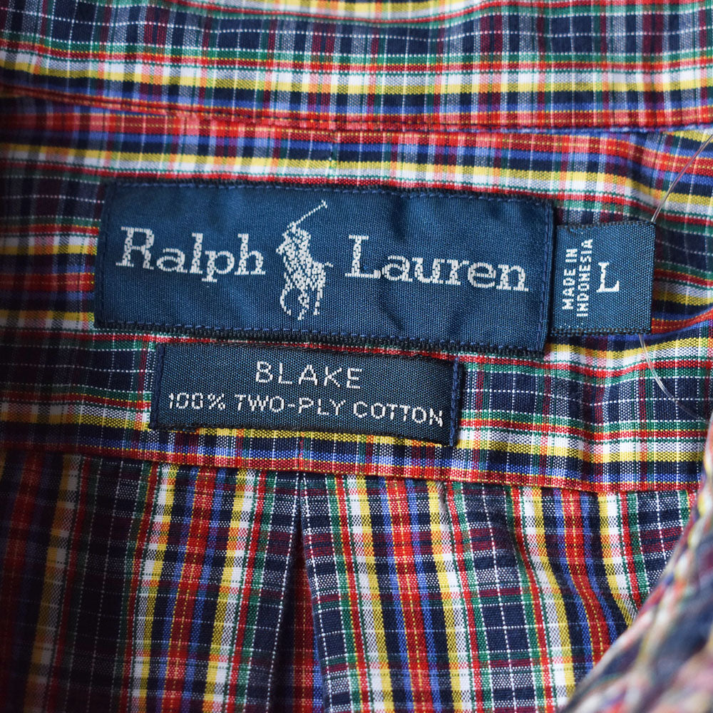 90's Ralph Lauren “BLAKE” チェック ボタンダウンシャツ 240327 S2060