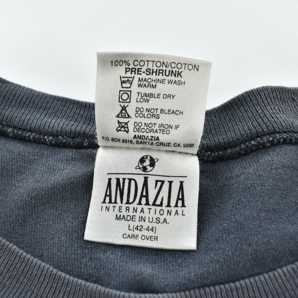 90's ANDAZIA 怪物 鳥 木版画 アートTシャツ USA製 260911H