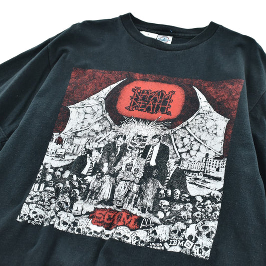Y2K Napalm Death "SCUM" グラインドコア ロックTシャツ 260324H