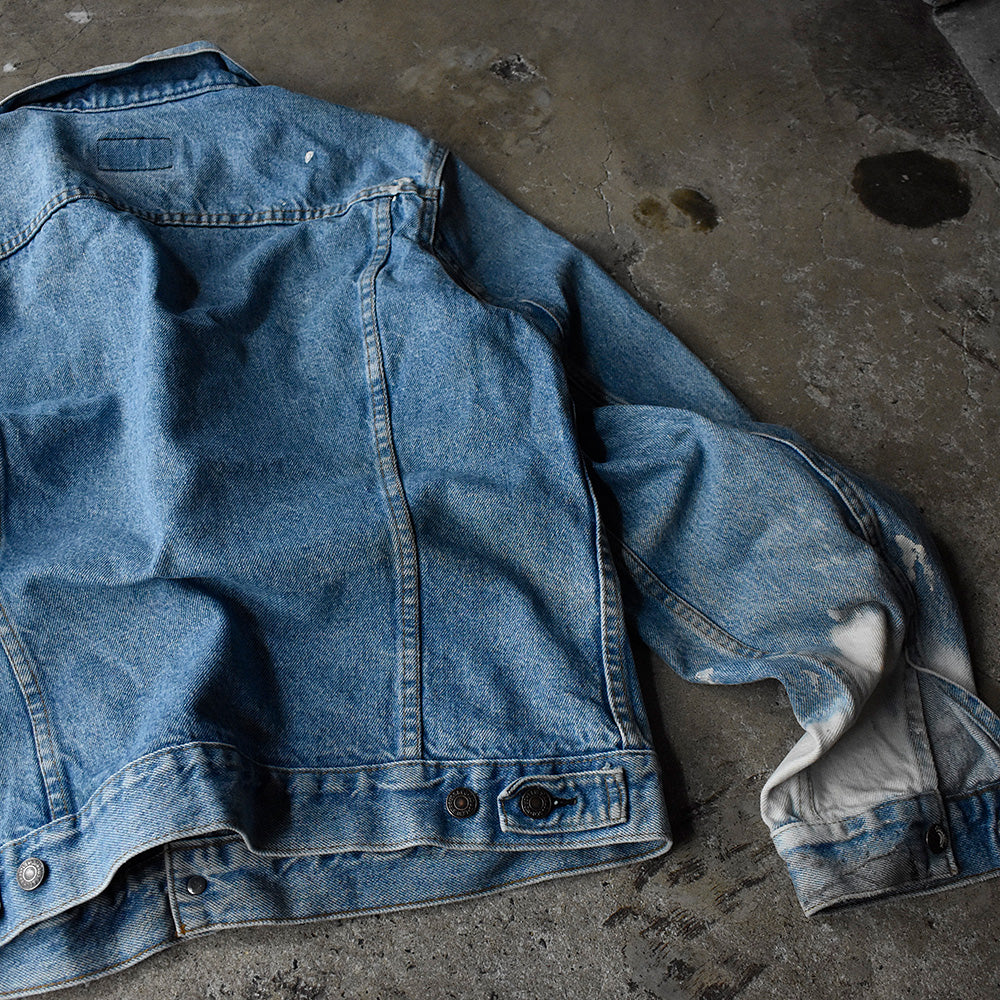 80s USA製 Levis 71506 0214 デニム ジャケット ペンキ-