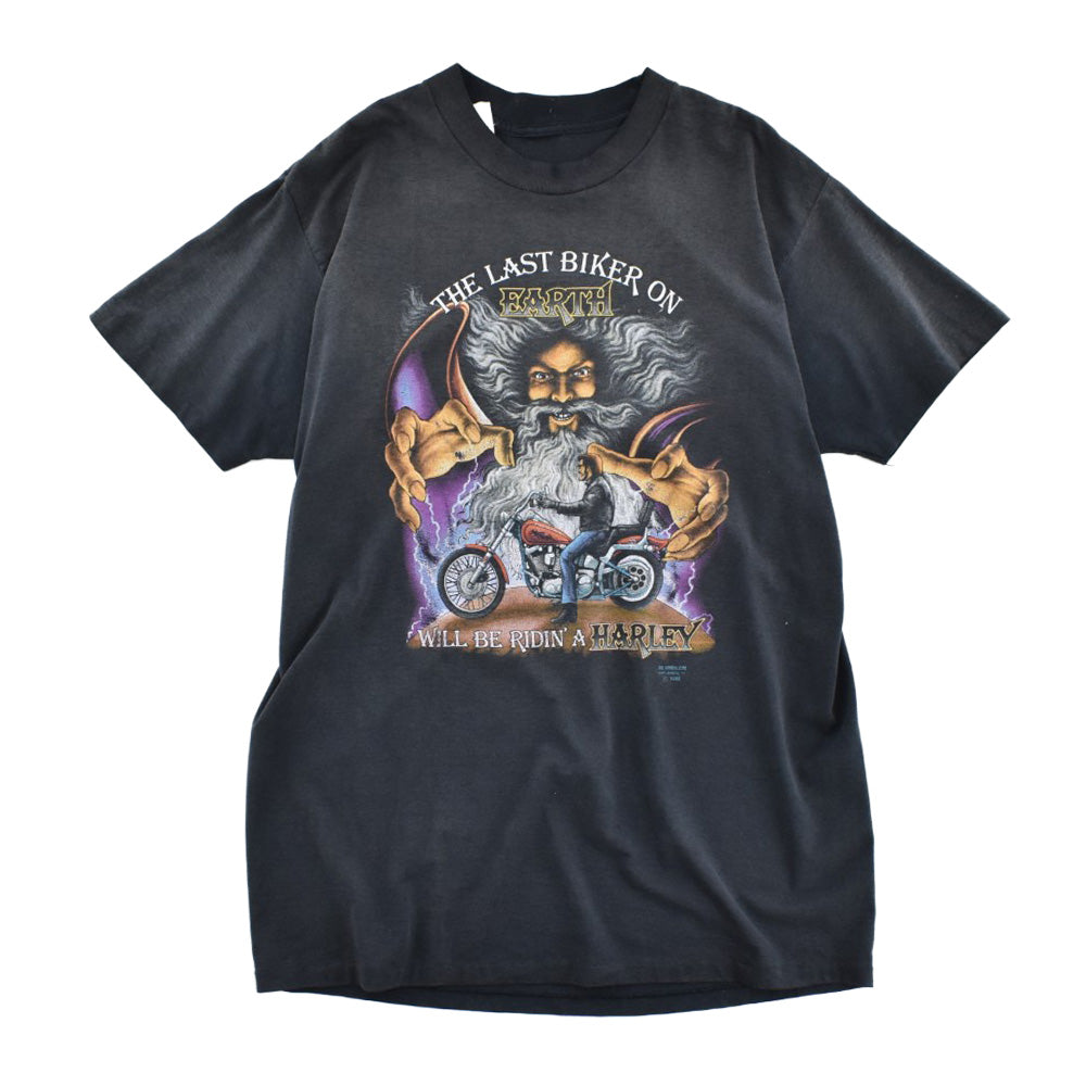 90's 3D Emblem/HARLEY-DAVIDSON "The Last Biker on Earth" ハーレーTシャツ 260501H