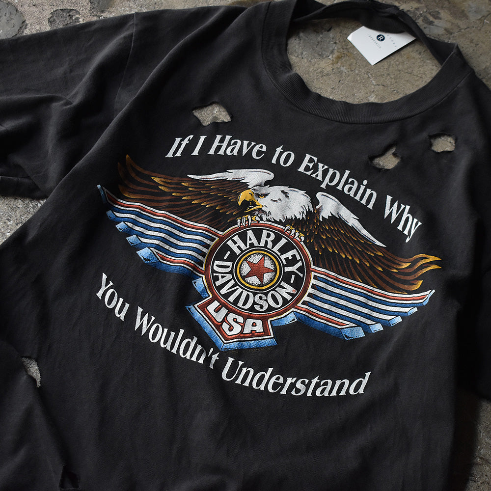 90’s ボロ！ Harley-Davidson イーグルモチーフ Tシャツ 230626H