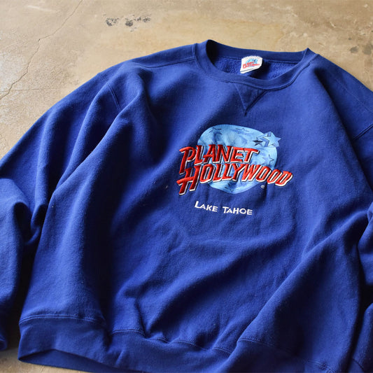 90’s “PLANET HOLLYWOOD” 刺繡ロゴ スウェット USA製 240909