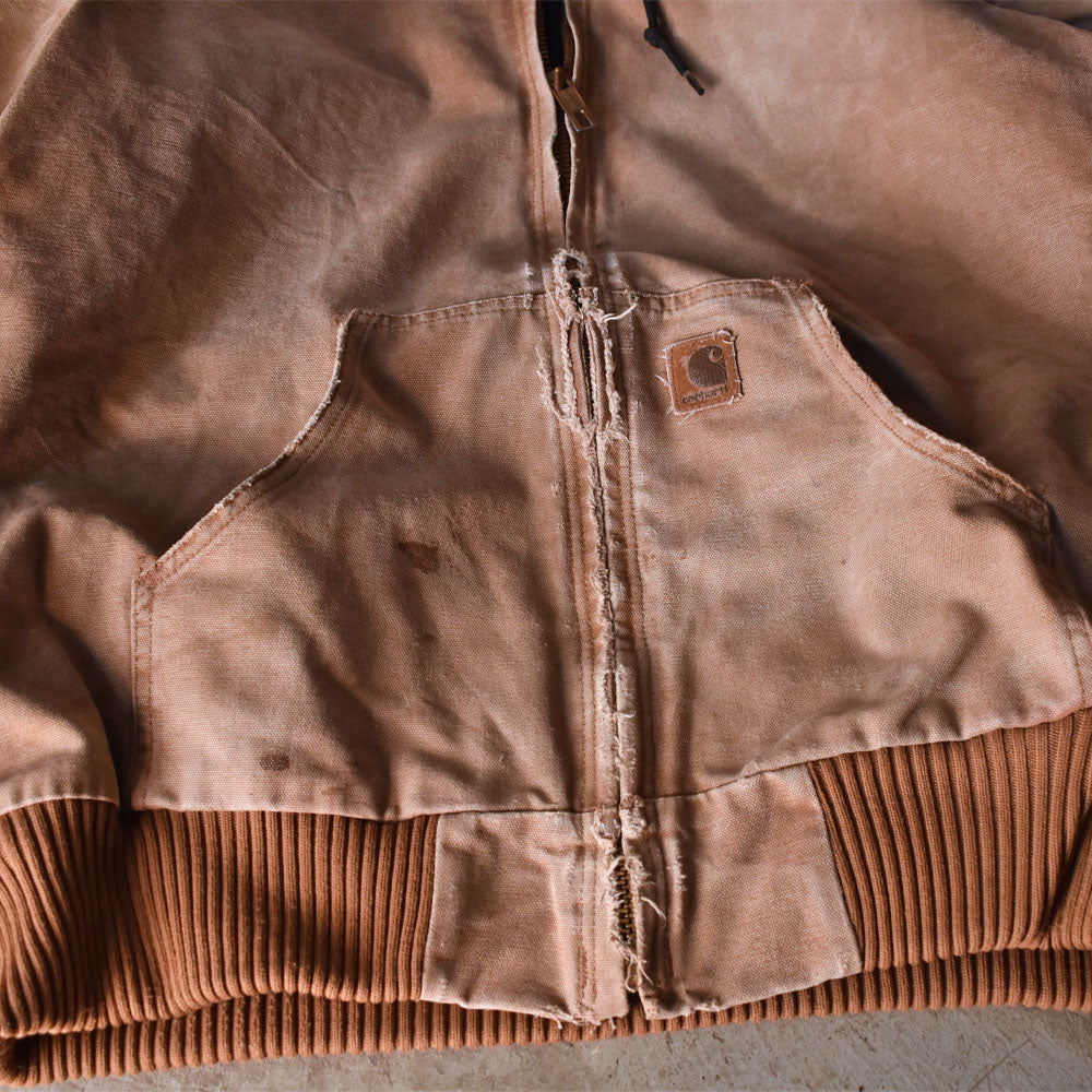Carhartt 雰囲気◎ BORO ダメージ！ キルティングライナー アクティブパーカー 231210