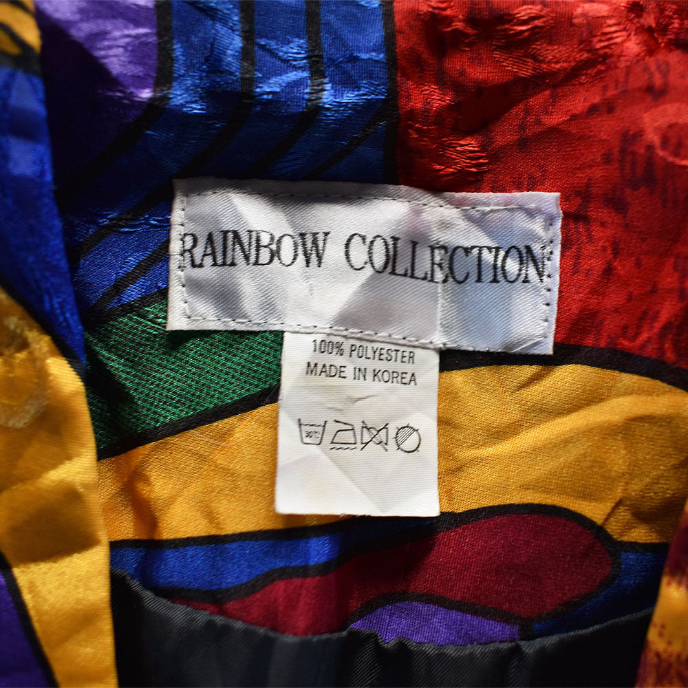 90’s RAINBOW COLLECTHION “Picasso” サテン テーラードジャケット 231012