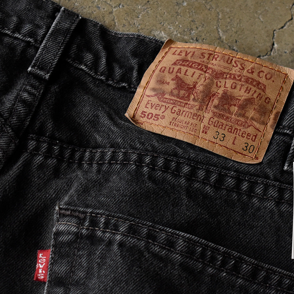 90's Levi's 505 ブラックデニムパンツ 231004H