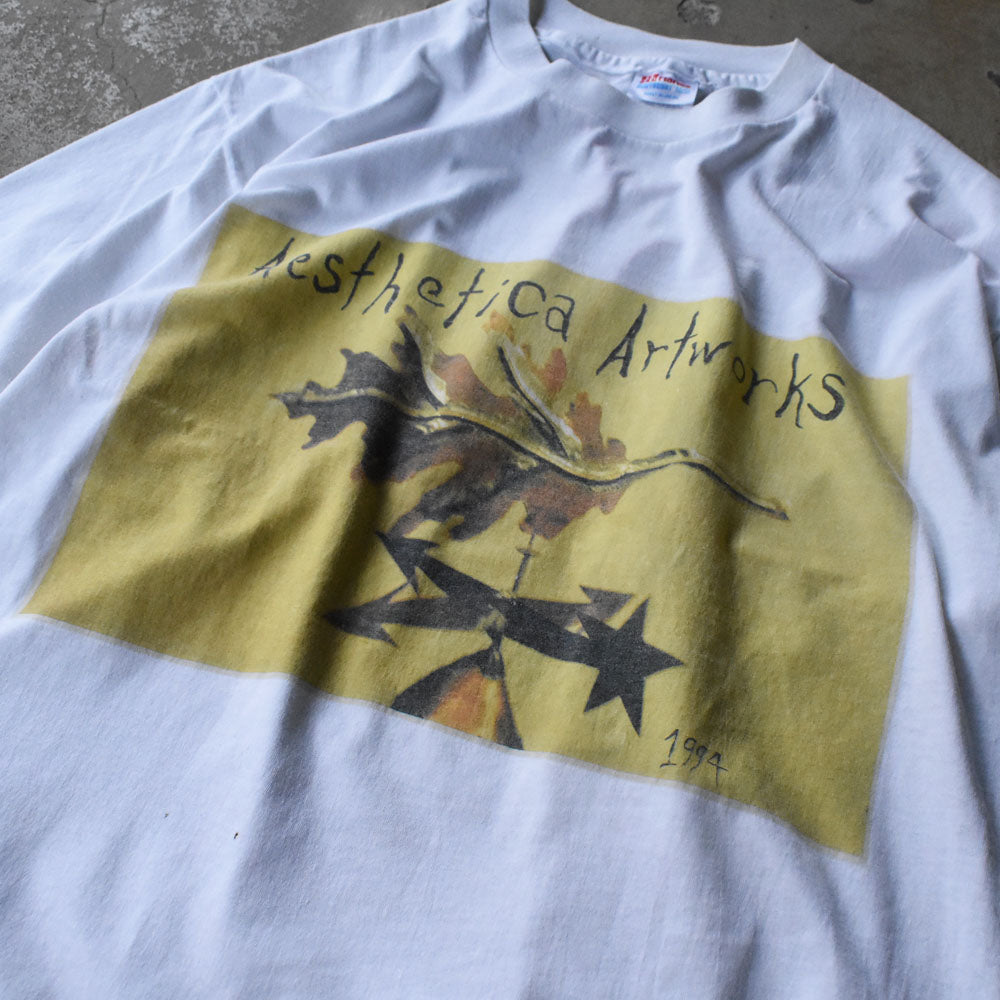 90's “Aesthetica Artworks” アート Tシャツ 240704