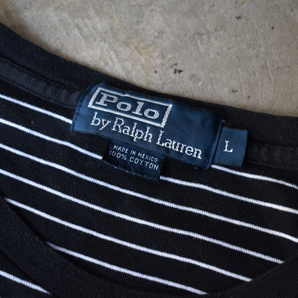 90’s　Polo Ralph Lauren/ポロ ラルフ ローレン 細ボーダー Tシャツ　230513