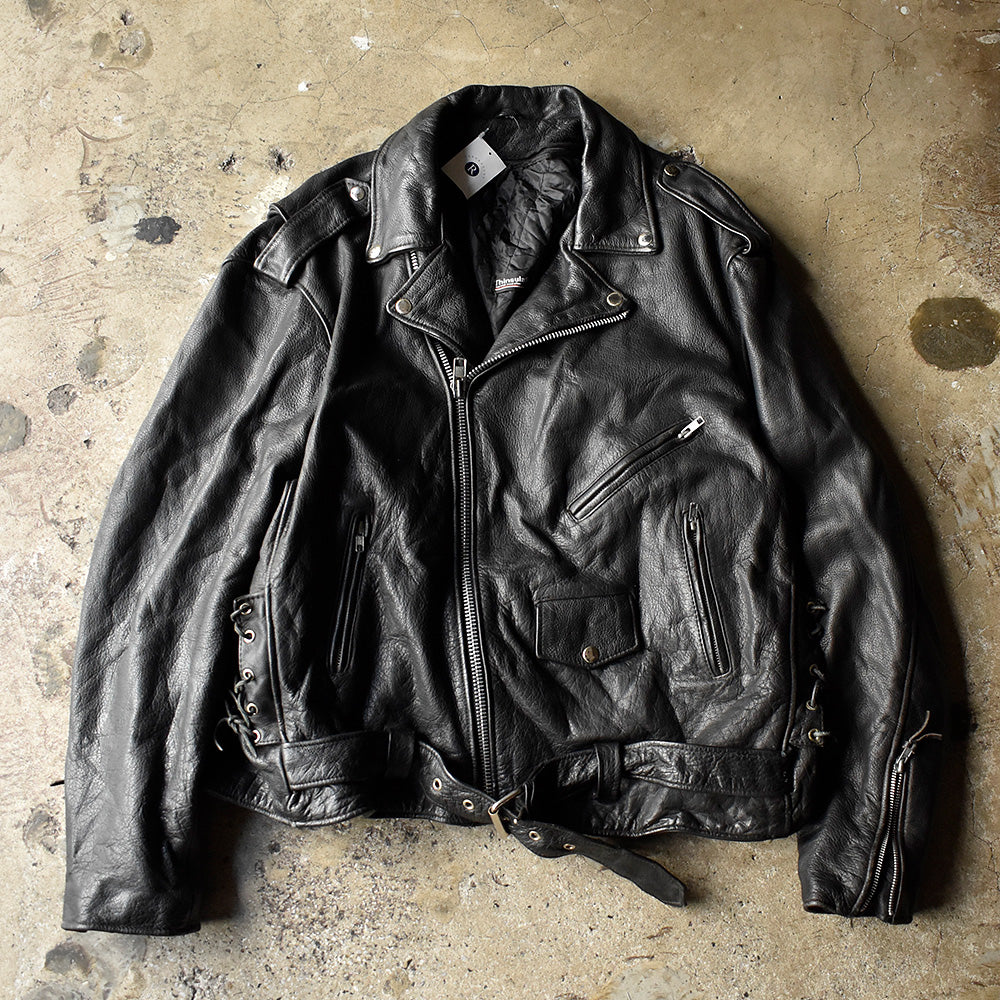 90's big size！ Thinsulateライナー ライダース レザージャケット 54size 240315