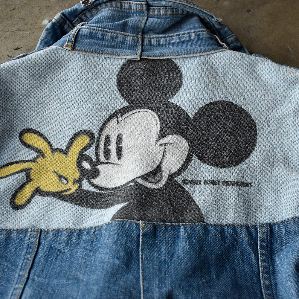 80’s Desigual “Mickey/アイコニックジャケット” パッチワーク デニムジャケット  250619H