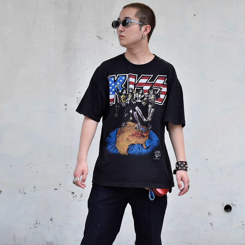 90's KISS “Alive/Worldwide” Tour 1996 ロック Tシャツ 250721H