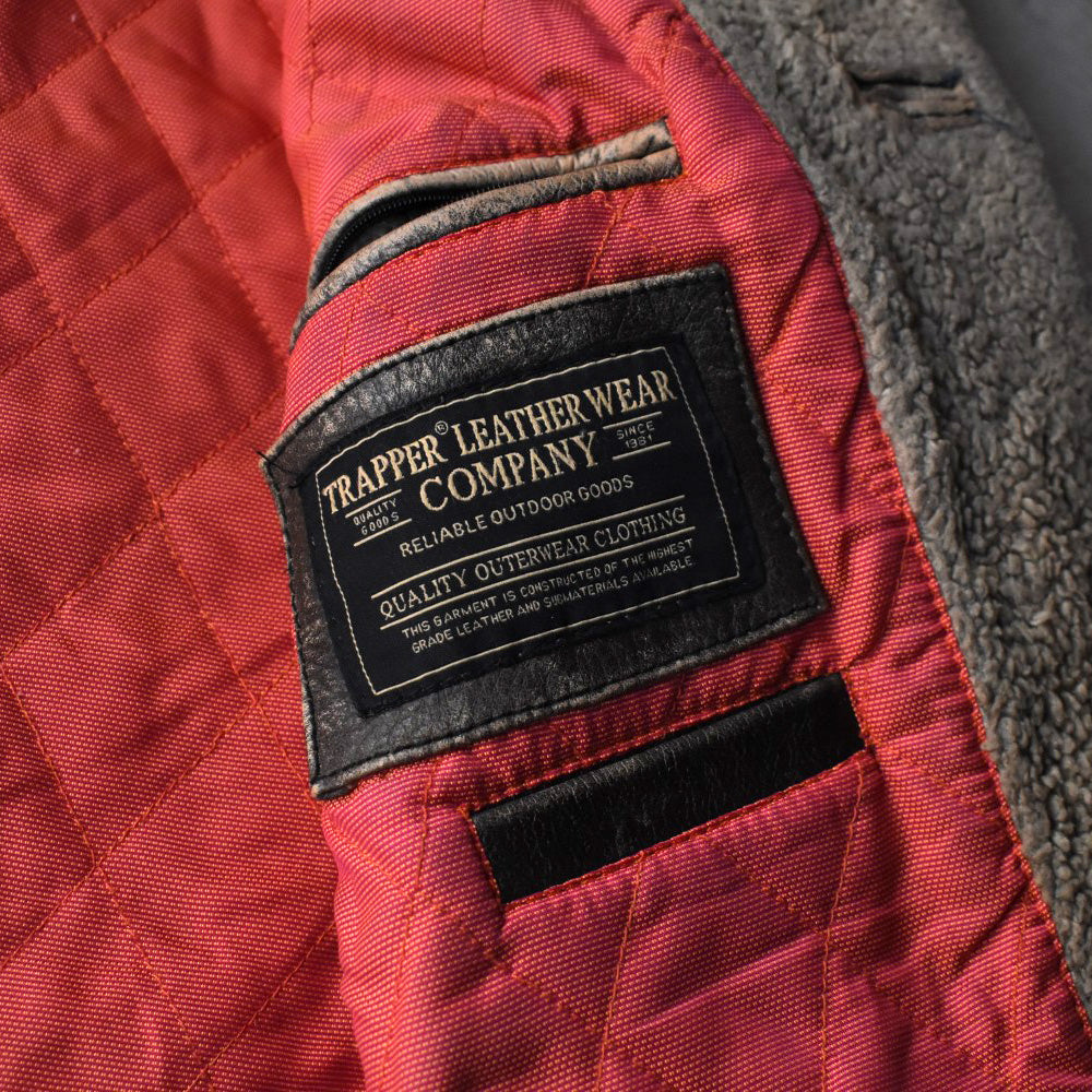 90’s Trapper レザージャケット カーコート 鬼フェード 251118H