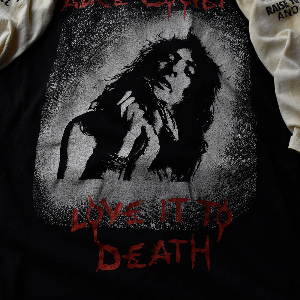 80's　Alice Cooper/アリス・クーパー　"Raise Your Fist and Yell"　World Tour Raglan sleeve Tee　 230814H