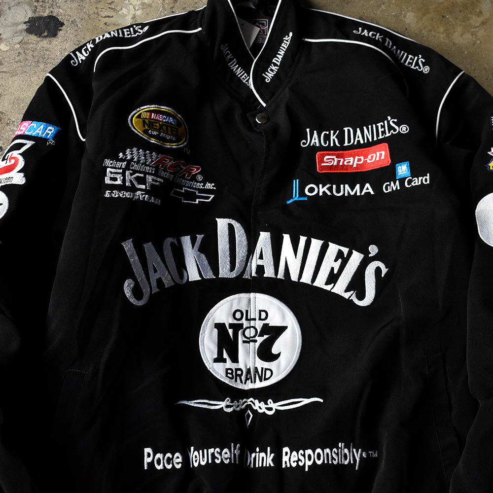 Y2K JEFF HAMILTON “Jack Daniel's” 中綿入り レーシング ジャケット 241006H