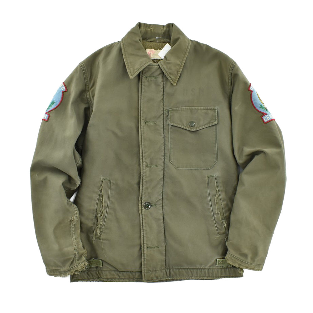 60's U.S.NAVY A-2 デッキジャケット 初期型 ステンシル入り 260109H