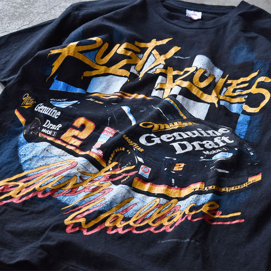 90's NASCAR “Rusty Wallace/ラスティ・ワレス#2” レーシング Tシャツ 230629