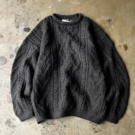 90's～ British Wool naturally フィッシャーマン アランニットセーター イギリス製 231231