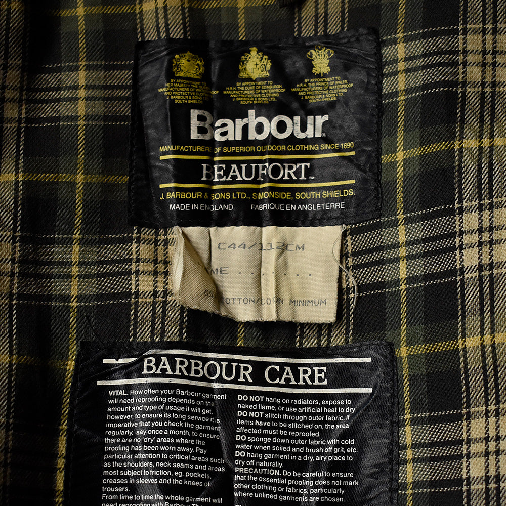 90's Barbour “BEAUFORT” オイルドジャケット 旧3ワラント イングランド製 241220H