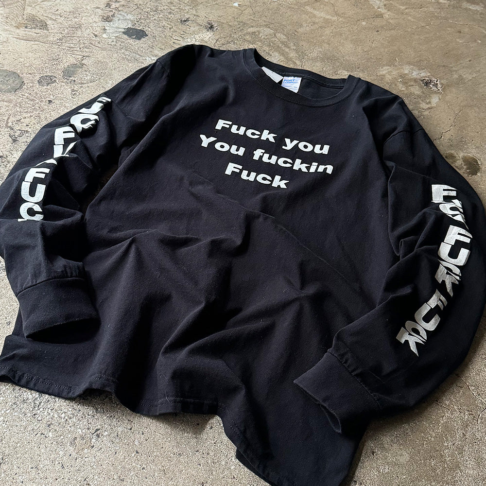 Y2K “Fuck you You fuckin Fuck” ロングスリーブTシャツ 240312H