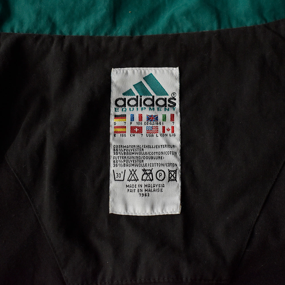 90's adidas EQUIPMENT ボーダー柄 フルジップジャケット 231012H