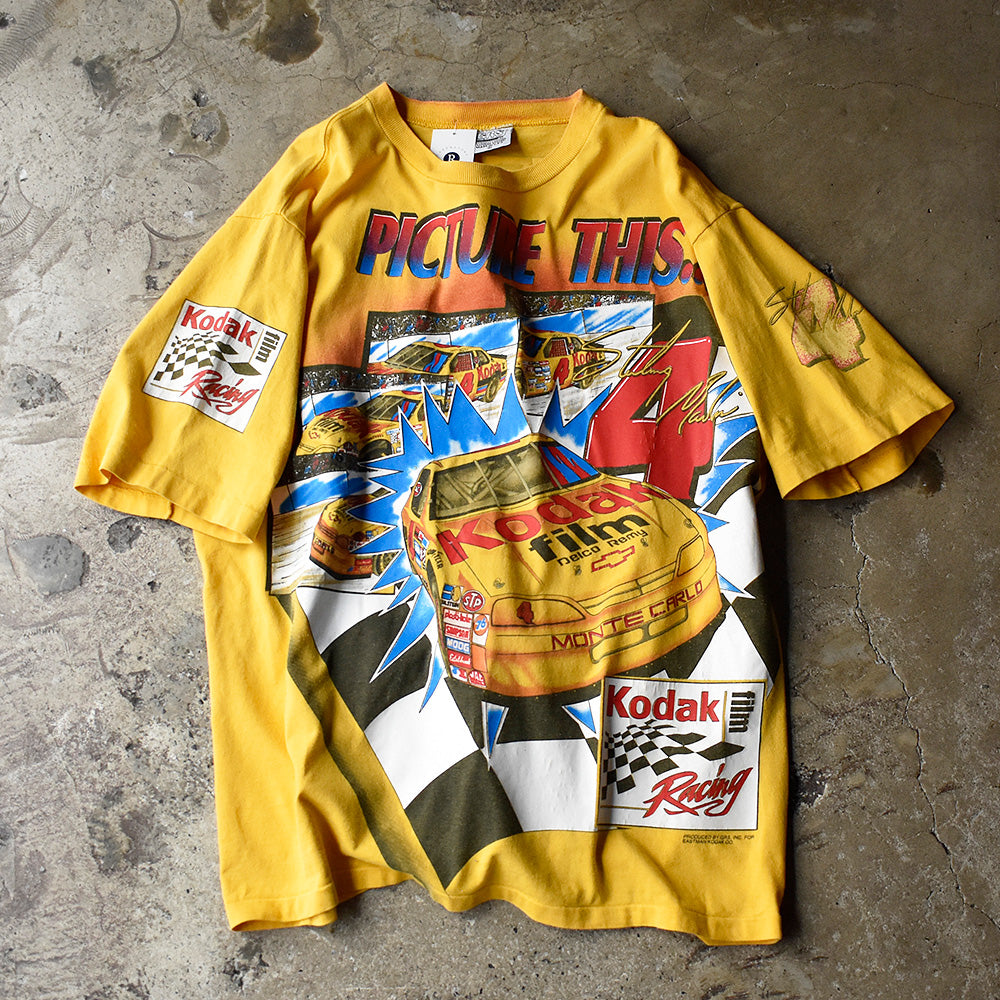 90's イエロー！ AOP Racing “Kodak”Tシャツ USA製 240719H