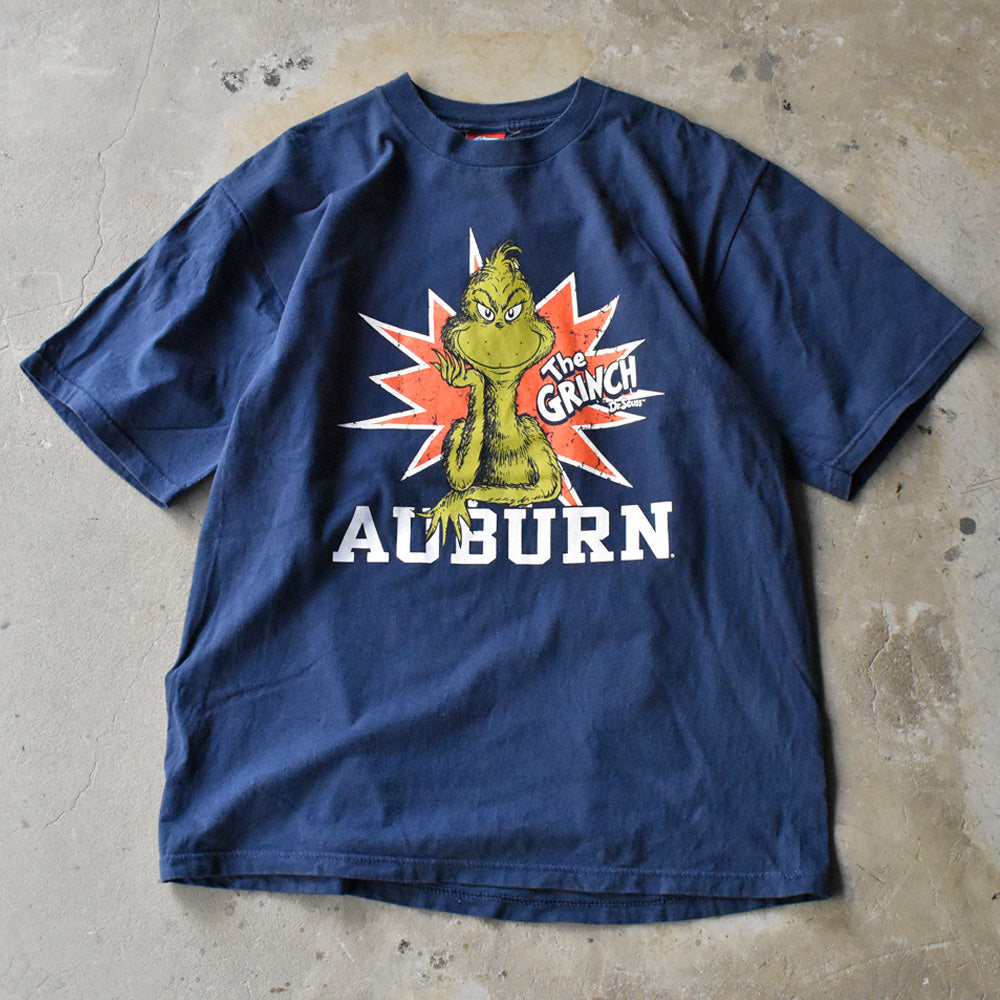 Y2K Dr. Seuss “The Grinch x Auburn” キャラ Tシャツ USA製 240904