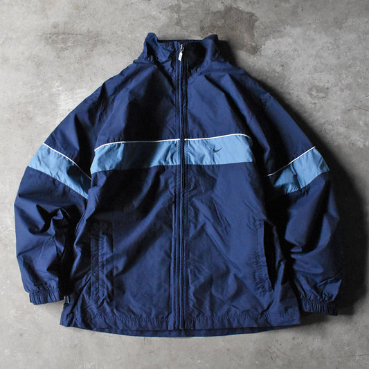 Y2K NIKE 刺繍ロゴ ナイロン トラックジャケット 250305