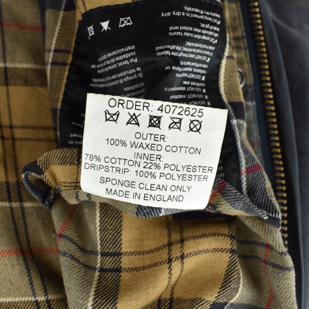 Barbour 3ワラント "BORDER" オイルドジャケット 紺 261016H