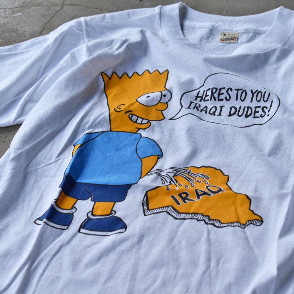 80’s　Bart Simpson/バート・シンプソン ”IRAQ” Tシャツ　USA製　230822