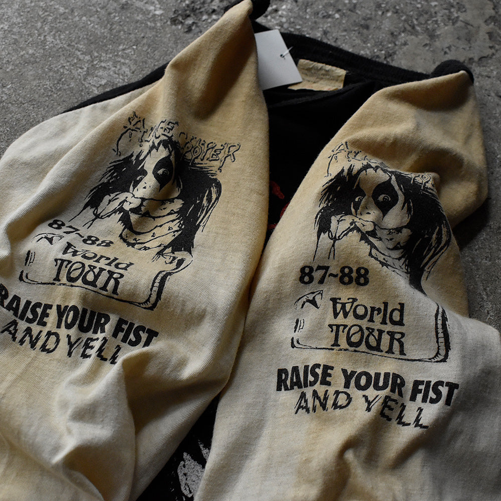 80's　Alice Cooper/アリス・クーパー　"Raise Your Fist and Yell"　World Tour Raglan sleeve Tee　 230814H