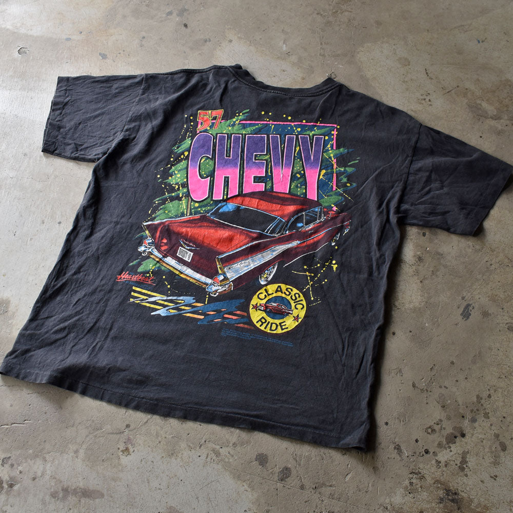 90's　 “Chevy 57” Chevolet 両面プリント レーシングTシャツ　USA製　230601