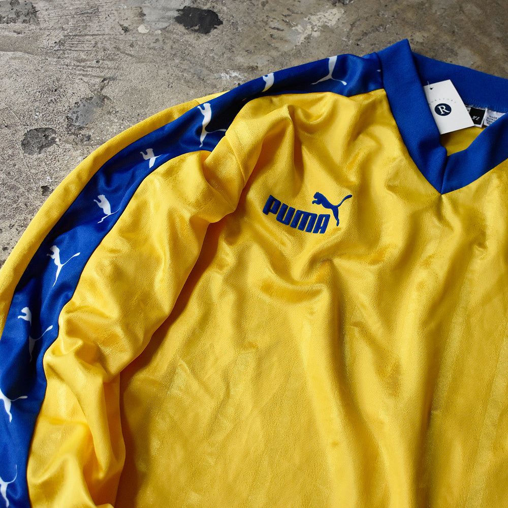 プーマ ロングスリーブ サッカーシャツ 1990年 イエロー ブルー ユーロ製 ヴィンテージ
