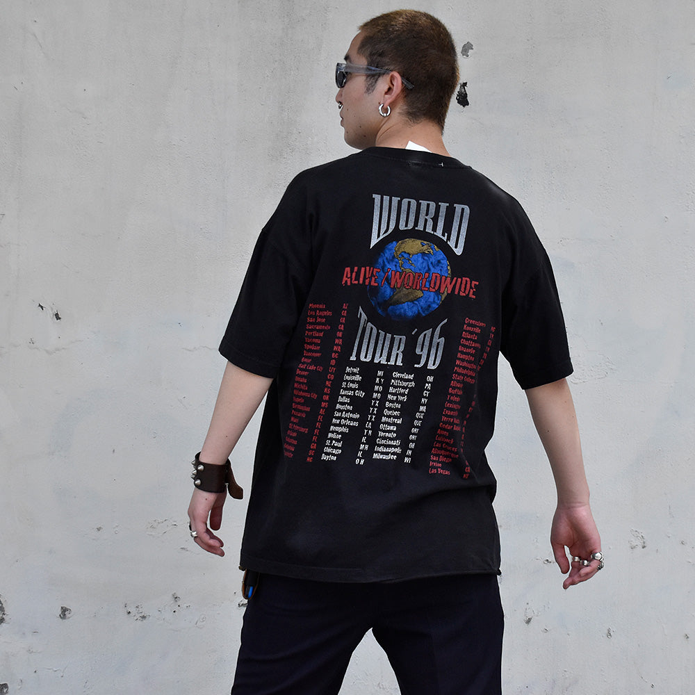 90's KISS “Alive/Worldwide” Tour 1996 ロック Tシャツ 250721H