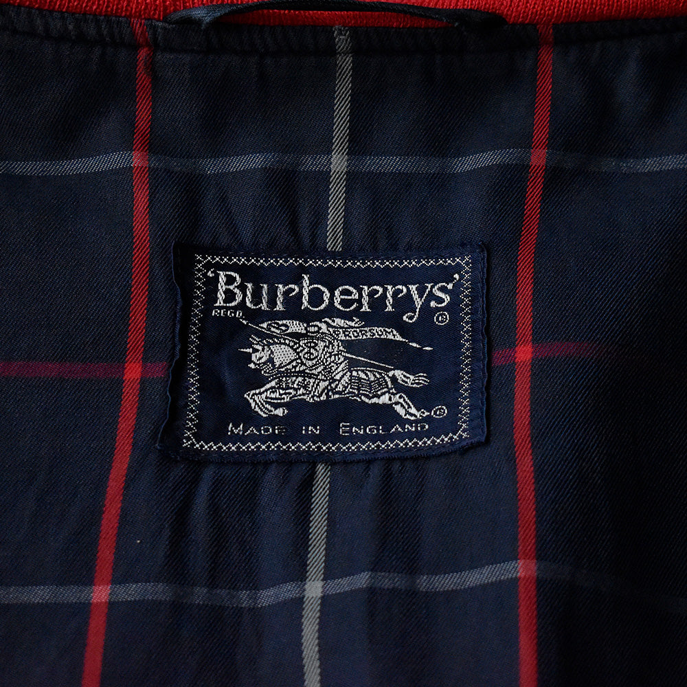 80's Burberrys エンブレム刺繡  コットンフルジップジャケット イングランド製 231006H
