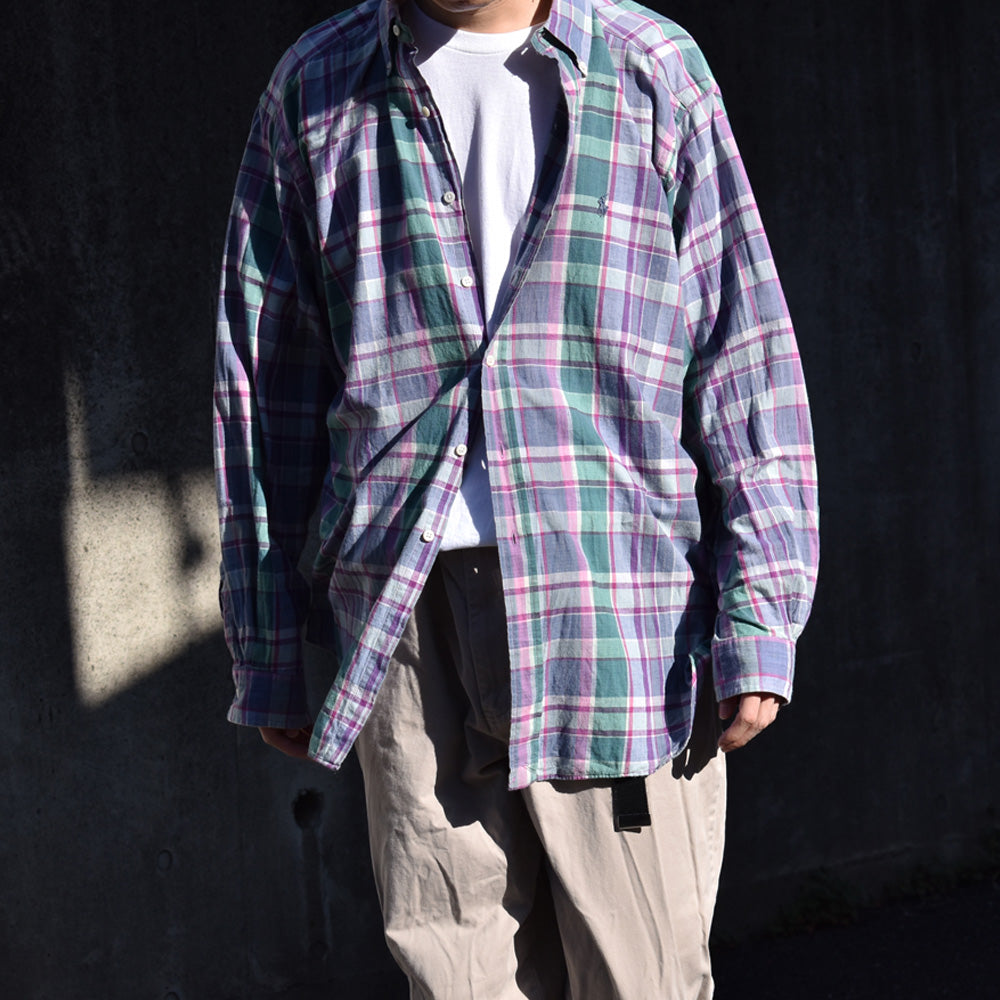 90's Polo Ralph Lauren マドラスチェック シャツ 240327 S2078