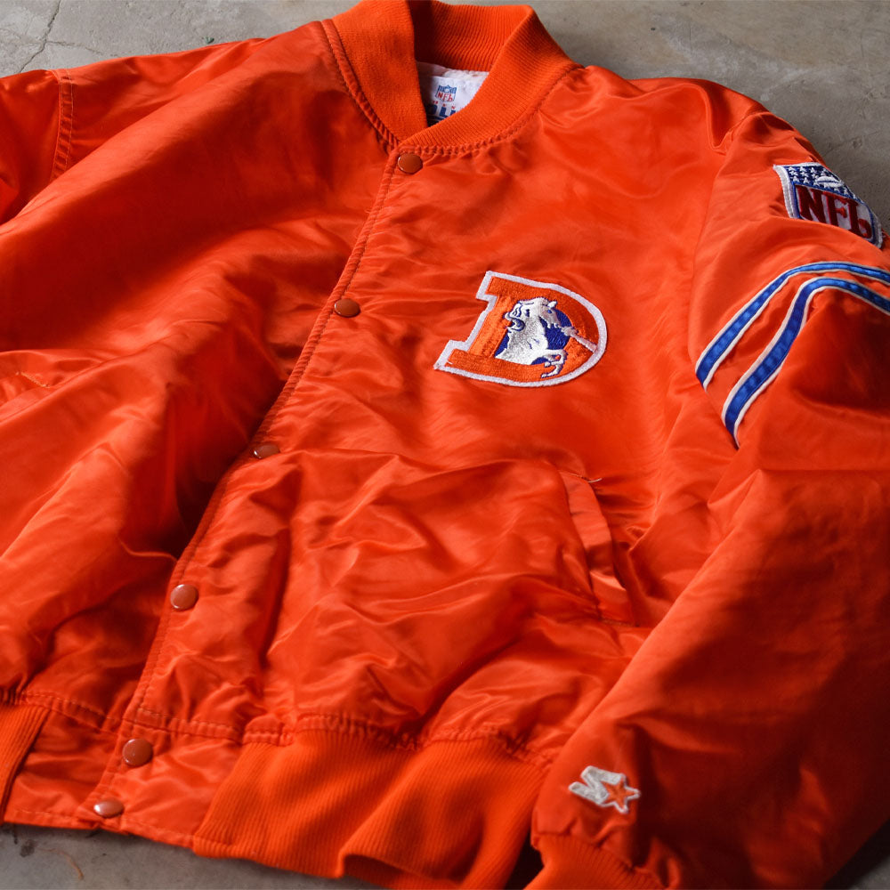 90's STARTER PROLINE “NFL Denver Broncos” ナイロン スタジャン アワードジャケット USA製 240111