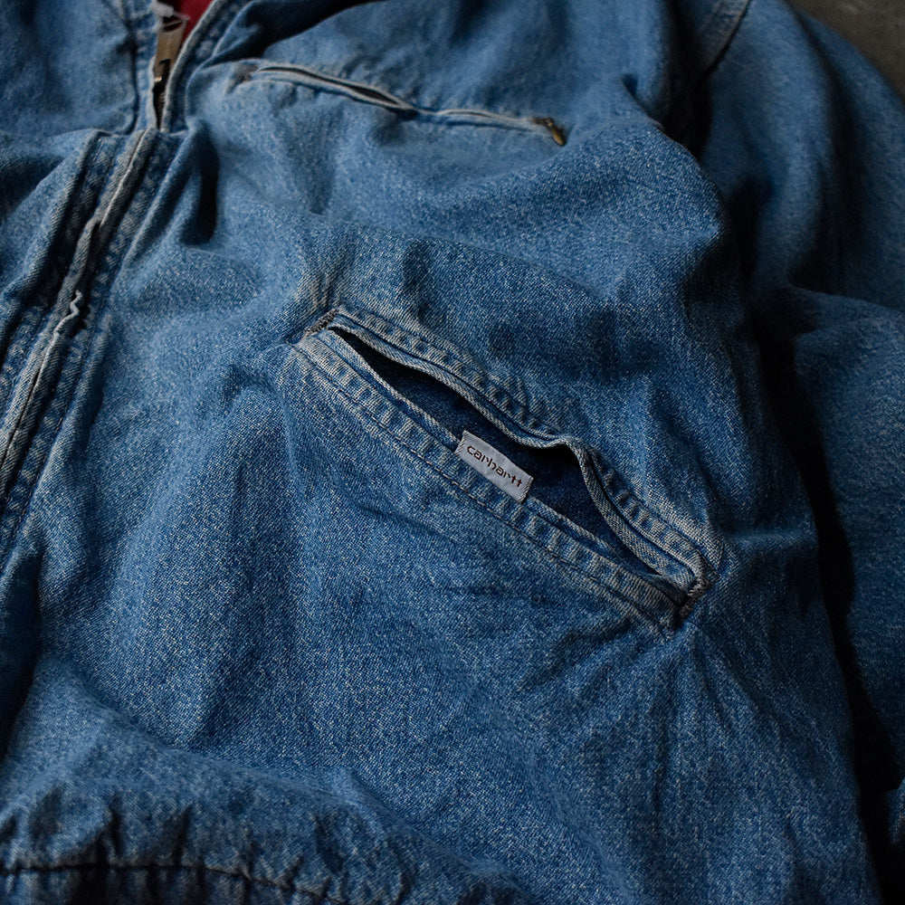 80's Carhartt デニム デトロイトジャケット キルティングライナー 230923H