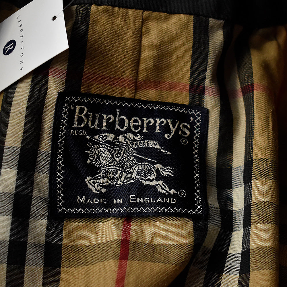 80's～ ブラック！ Burberrys' ステンカラーコート イングランド製 231104H