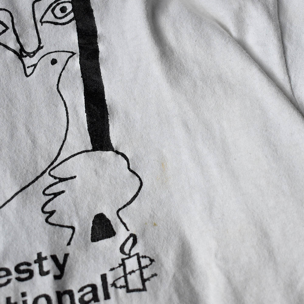 90's Pablo Picasso×Martin Luther King “Amnesty International” Tシャツ USA製 240323H