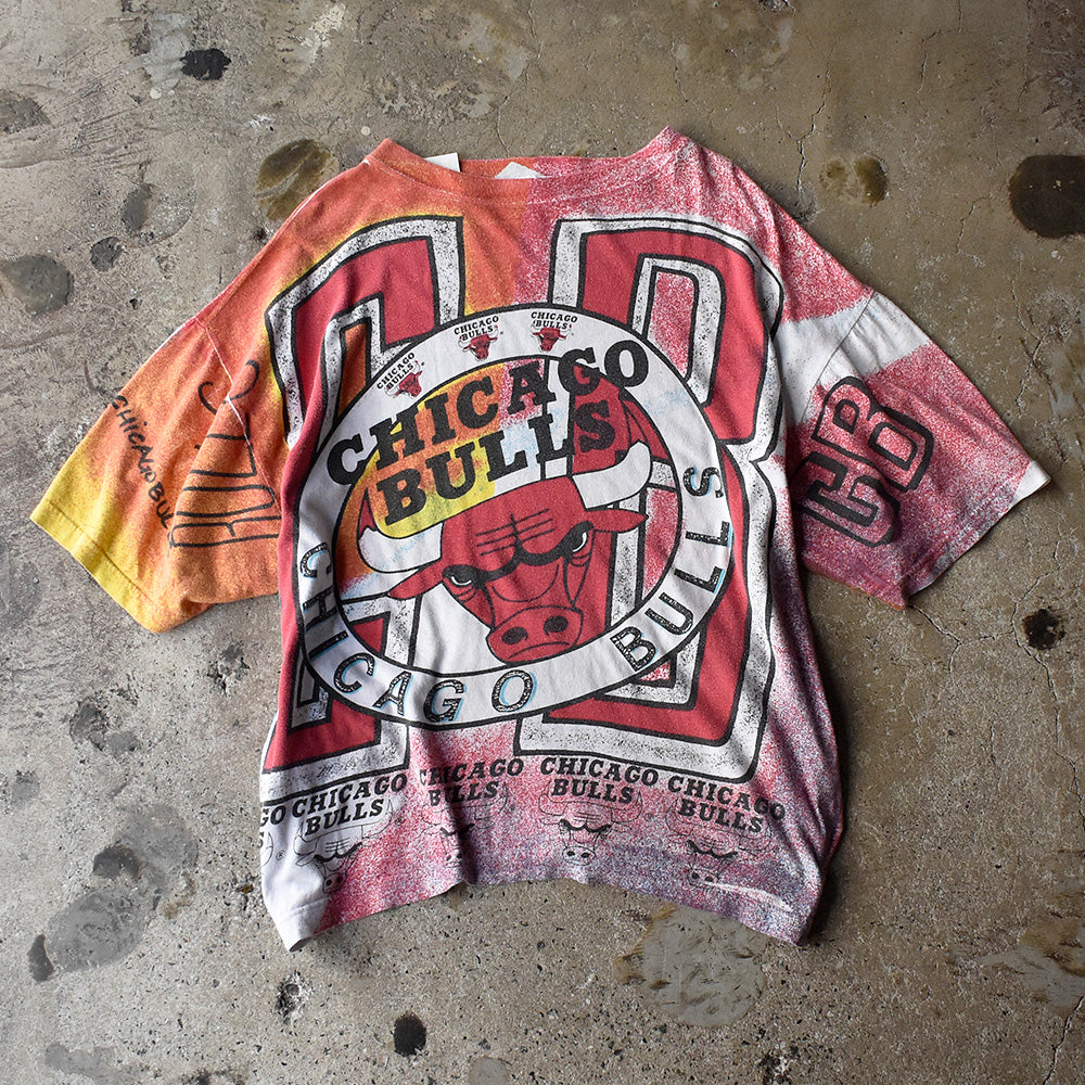 シカゴ・ブルズ 総柄 AOP Tシャツ 1990年 ヴィンテージ