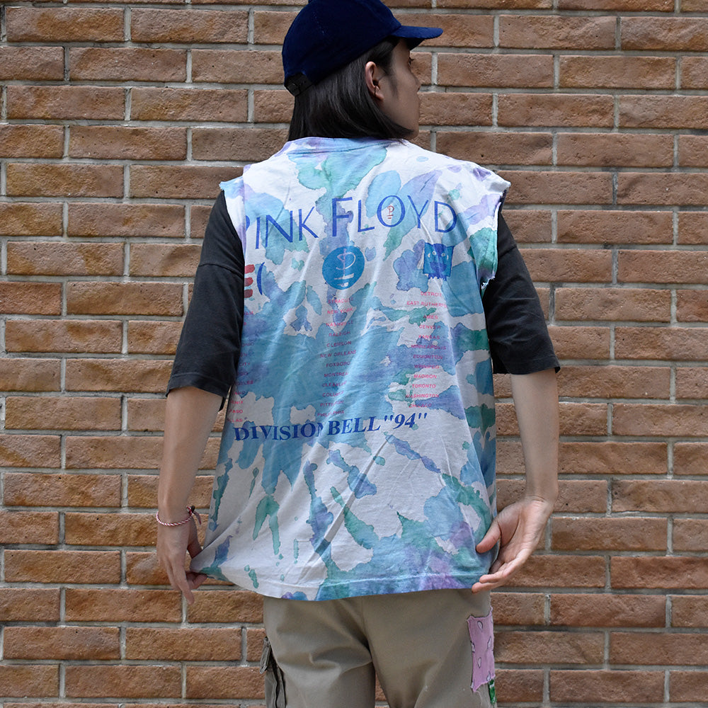 90's PINK FLOYD "The Division Bell" Tour カットオフ タイダイTシャツ 240812H