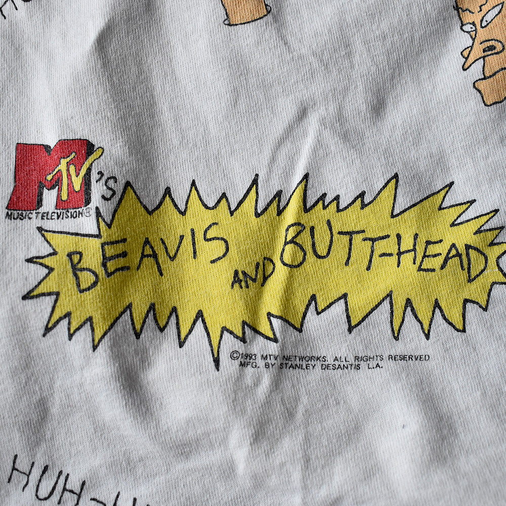 90's STANLEY DESANTIS MTV “Beavis and Butt-Head“ マルチ！ カットオフTシャツ 240811H