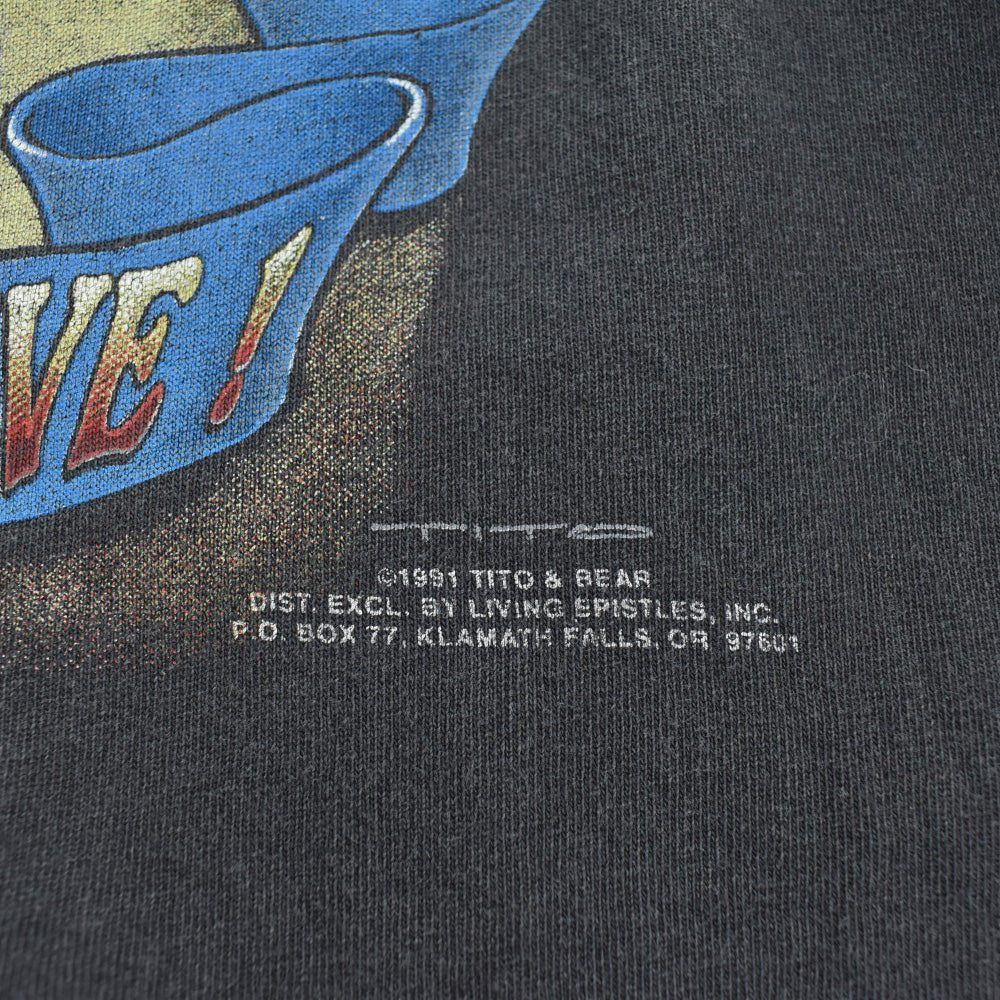 90's Living Epistles "BORN TO DIE" ジーザス ハーレー パロディTシャツ USA製 260818H